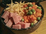 SPAMたっぷりのアメリカンお好み焼き
