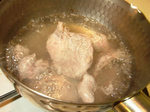 湯がき中