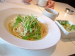 ツナと水菜とミョウガのぺぺロンチーノ