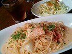 キムチ明太クリームのスパゲッティ